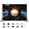 YongFoto 5x3ft Photography Backdrop Space Capsule Science Technology Starry Night
