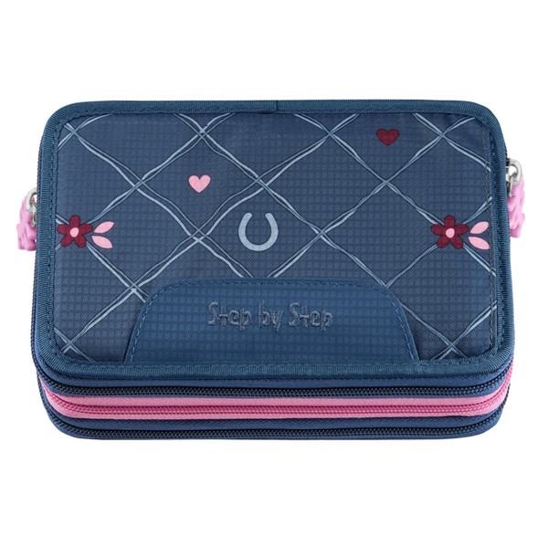 Step by Step Horse Lima XXL Pencil Case Blue Pink