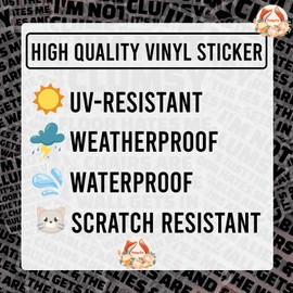 (3Pcs) I'm Not Clumsy Clear Sticker Sarcastic Funny Quote Saying Decal Waterproof Vinyl Stickers Adult for Laptop Kindle Car Tumbler Water Bottle Bike Skateboard - Size 3”x2.4”