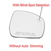 Passenger Right Side Mirror Glass Heated w/Blind Spot Without Auto