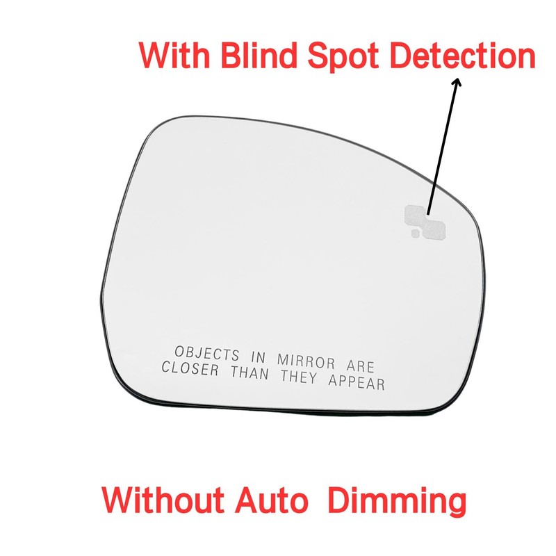 Passenger Right Side Mirror Glass Heated w/Blind Spot Without Auto
