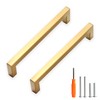 Redunest Cabinet Pulls Gold Cabinet Handles Square Drawer Pulls, 50