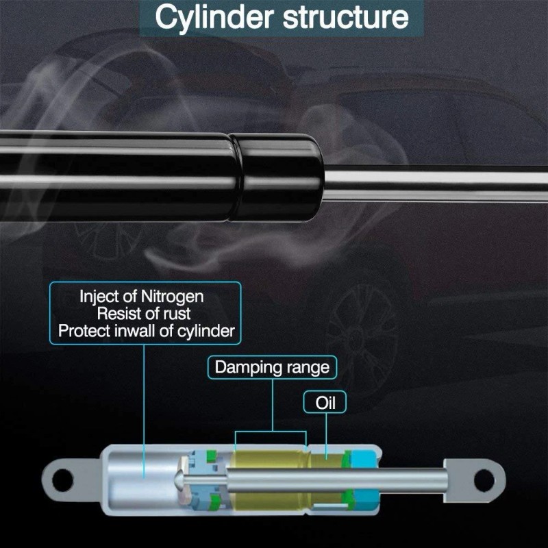 BOXI Pair Front Hood Lift Supports Gas Struts Dampers Shocks