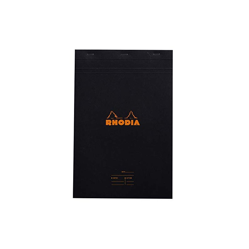 RHODIA 164009C - Stapled Notepad Meeting N°16 Black - A5