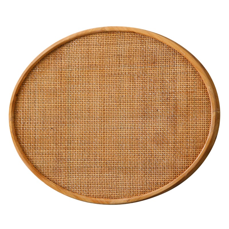 SOFE Oval Woven Rattan Bulletin Board, 20x26 Boho Pin Boards