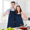 ViEinkaufen 2 Pack Kitchen Apron for Women - Adjustable Cooking