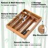Conflech Silverware Organizer Acacia Kitchen Drawer Organizer Utensil Organizer Silverware
