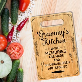 ANIANG Grammy Gifts Cutting Board, Gifts for Grammy Grammie Grandma Bamboo Cutting Board, Mothers Day Christmas Gifts for Grammy Decorative Cutting Board Kitchen Decor, Best Great Grammy Gifts