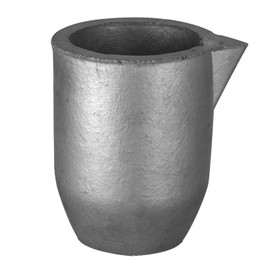 QNK #6 6kg Clay Graphite Crucible w/Pour Spout for Metal Melting Casting Refining Gold Silver Copper Brass Aluminum