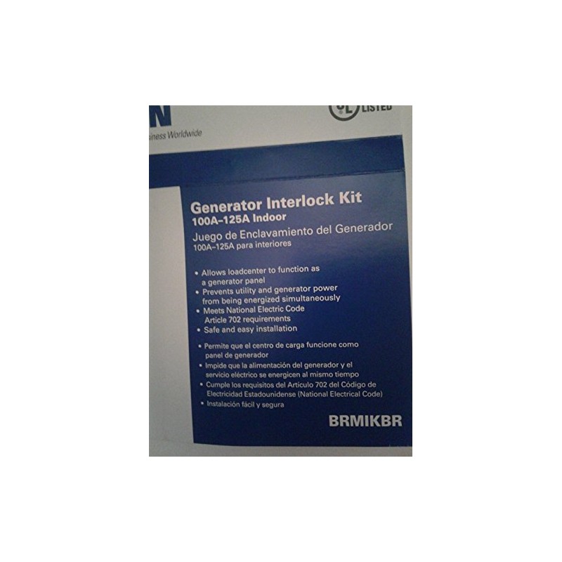 Eaton Generator Interlock Kit 100A-125A BRMIKBR Type BR