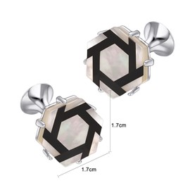 Asienice Cufflinks Men's Gold Matte Round Cuff Links Jewellery for Dance Party Business Cufflink, Stainless Steel, Created Quartz