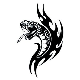 Snake Tattoo - Temporalis® | Temporary Tattoo, Vegan and Waterproof - EU Certified Cosmetics - Lasts 1 to 2 Weeks [Tribal Snake]