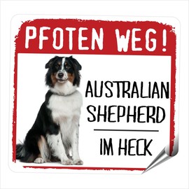 Siviwonder Car Decal Stickers Australian Shepherd Paw 3-Way Car Sticker Reflective Reflective