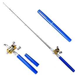 Leikance Portable Mini Fishing Rod Pocket Fishing Mini Aluminum Alloy Fishing Rod for Outdoor Fishing SO02391056_GN55SO02391056_GN Green 20.5-98cm