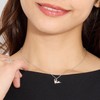 Lara Christie p14053-w Women's Necklace, Cat Design, 925 Silver, White