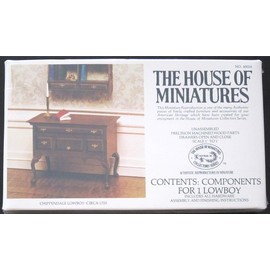 The House of Miniatures Chippendale Lowboy/ Circa 1725 - Wood Assembly Kit No. 40024