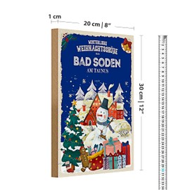 Winterliche Weihnachtsgrüße | aus Bad Soden | am Taunus | 20 cm x 30 cm