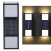 2 Sets Solar Wall Lamp IP65 Protection Grade Bidirectional Multifunctional