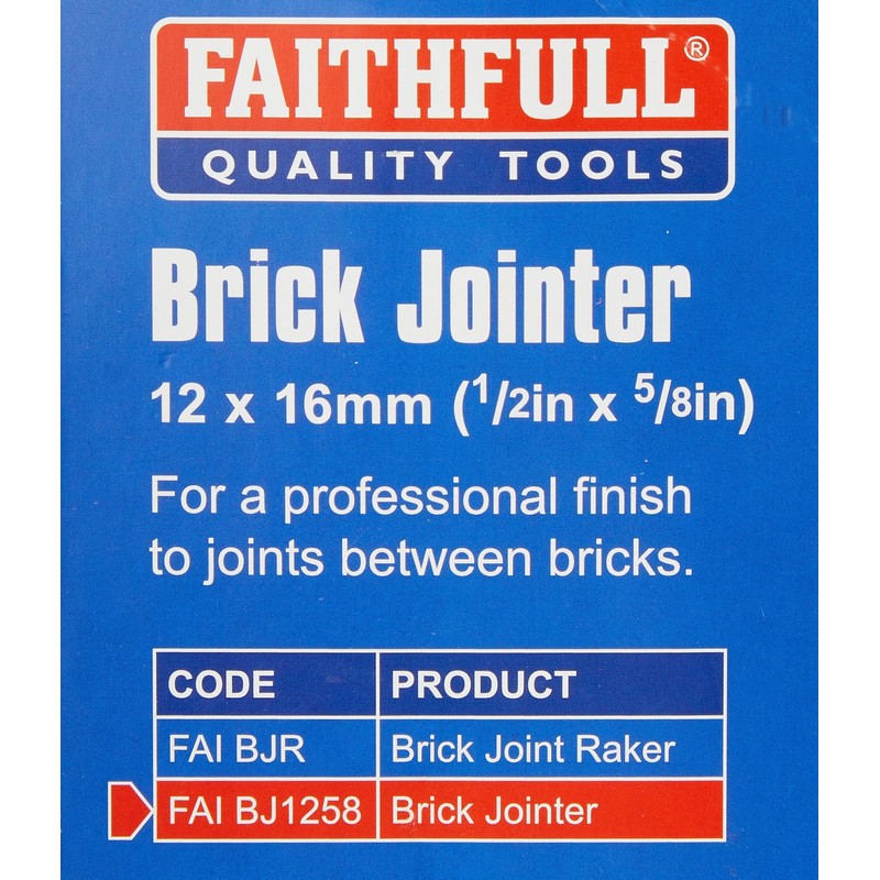 Faithfull FAIBJ1258 Brick Jointer 12 x 16mm (1/2in x 5/8in)