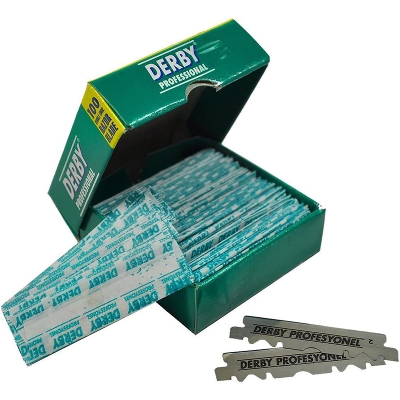 100 Derby Prossional Single Edge Razor Blades, 100 Pieces (Pack