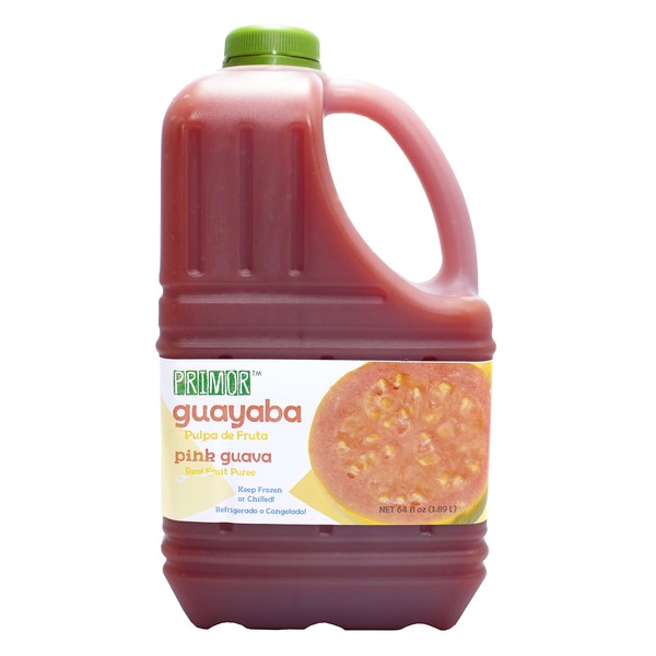 Primor Pink Guava Puree | 64 Fl Oz | Create All-Natural Juices, Smoothies, Cocktails, Desserts, Dressings, And So Much More | Natural, Vegan, Non-GMO, Gluten-Free, Kosher