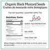 Jiva Organics Organic Black Mustard Seeds 7oz - Non-GMO, Gluten