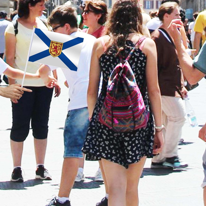10 Pack Nova Scotia Handheld Small Flag,Mini Nova Scotian Hand