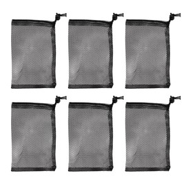 CAPASTEC Aquarium Filter Media Bags, Fine Mesh Filter Bags, Mesh Bags for Activated Carbon Resin Filters, Reusable Fish Tank Filter Bags, Black, 9.8"x5.9" 6Pcs