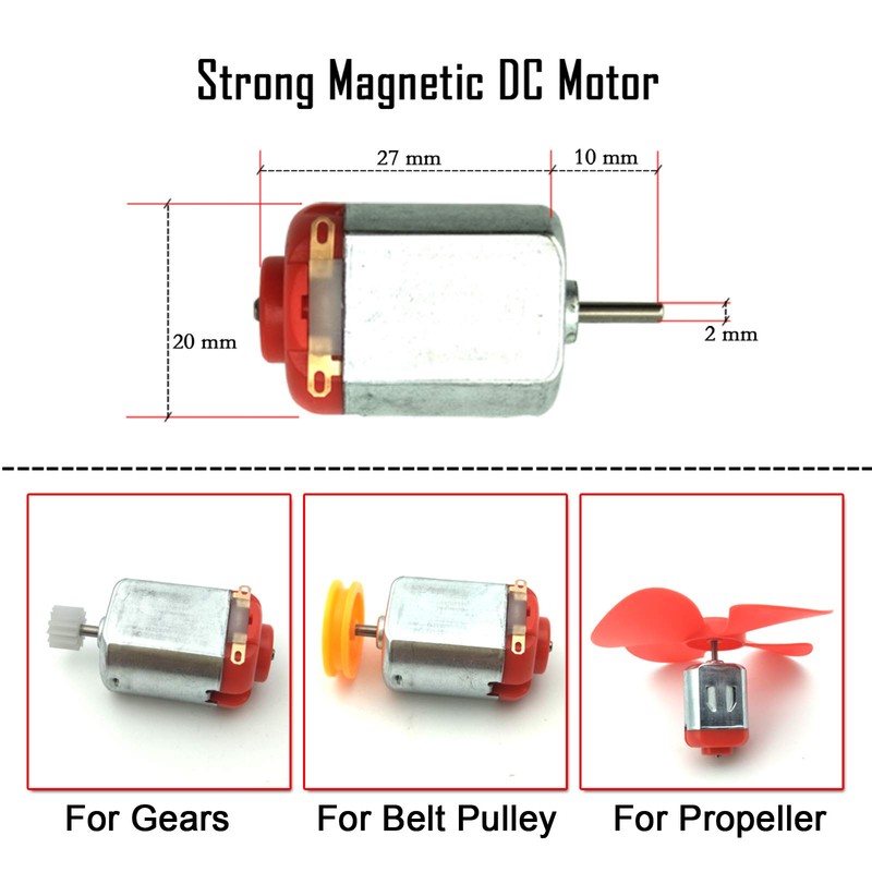 EUDAX 6 Set DC Motors Kit, Mini Electric Hobby Motor