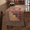 VHC Brands, Millsboro, Cotton, 13x36, Log Cabin Block Quilted Runner,