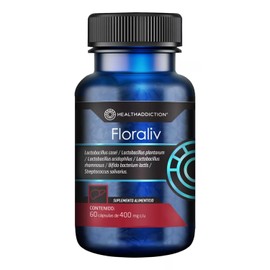 HEALTHADDICTION - Floraliv - Probióticos de Alta Calidad para Bienestar Digestivo y Equilibrio Intestinal - Suplemento con Lactobacilos y Bifidobacterias - 60 Cápsulas de 400 mg