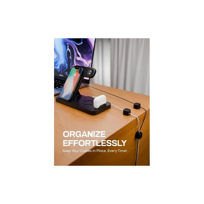 Organizador De Cables Con Clips Magnéticos Para Escritorio Y
