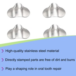 Smileheven 50Pcs Dental Matrix Bands 35μm Soft Metal Sectional Contoured Tooth Interproximal Matrices System Kit for Filling and Restoration of Anterior and posterior Teeth (Small with Ledge)