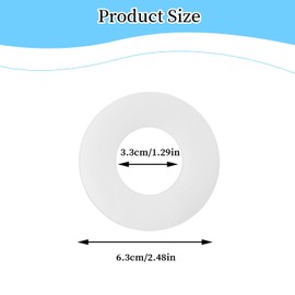 Toilet Flush Valve Seal Ring, 4PCS Flush Valve Seal, 63mm Toilet Cistern Seal Diaphragm Washer Water Stop Gaskets Parts, Replacement Parts Compatible with Geberit Cisterns, Flat Seal Flush Valve