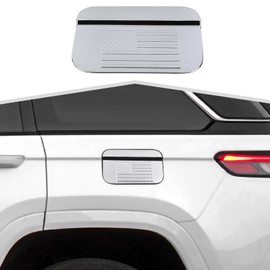 Amayum Fuel Tank Gas Door Fit for Jeep Grand Cherokee 2021+ Fuel Gas Tank Cap Cover Fuel Filler Door Replacement Exterior Accessories (Chrome)