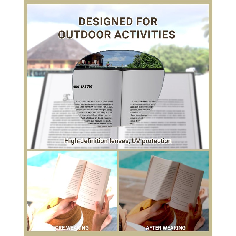 LADEESSE 3 Pack Reading Sunglasses for Women, UV400 Sun Readers