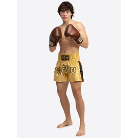 BENLEE Rocky Marciano Goldy Pantaloni da Boxe, Oro/Nero, S Uomo