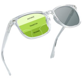 YEIN Progressive Multifocal Presbyopic Glasses, Photochromic Gray Sunglasses, 0.00/+2.00 Magnification for Men/Women