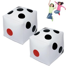 2Pcs Large Dice,Inflatable Dice 30cmx30cm(12inx12in) Giant Dice Big Dice Suitable for Beach Garden Parties Swimming Pool Classroom Outdoors Home Game Group Games Group Activity