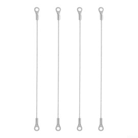 HpLive 4pcs 8" Cabinet Door Restraint, Stainless Steel Door Cabinet Restraint Cable, Flexible Braided Limiter Cable, Hinge Limiter for Chest Cupboard Door