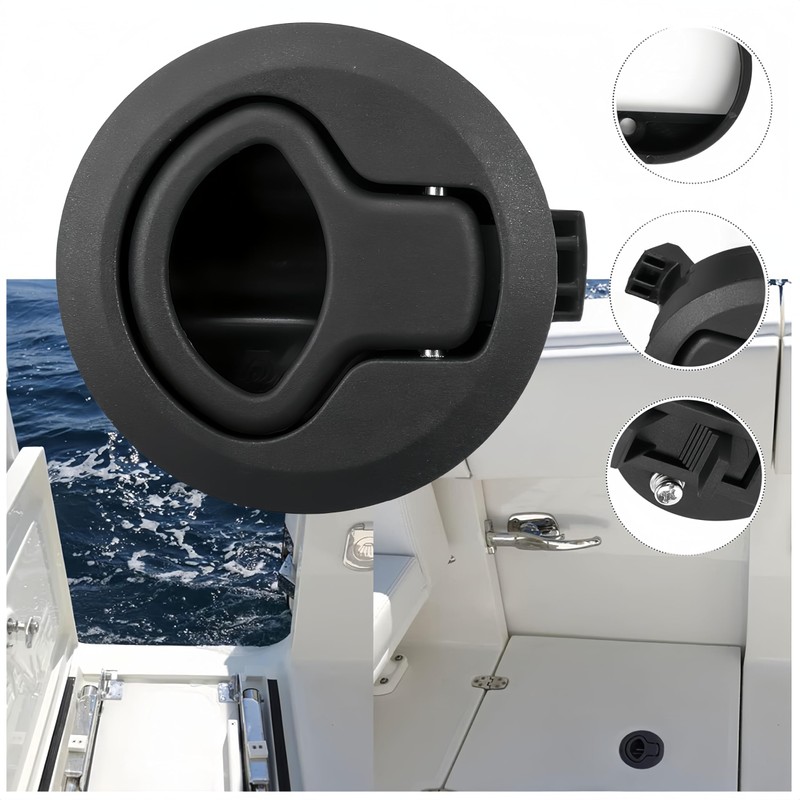 Hatch Latch Lock Boat Flush Pull Latch Black Flush Pull