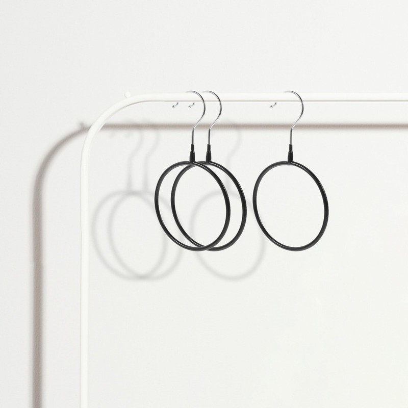 Alipis Scarf Ring Hangers Circle Hooks 10Pcs Belt Hanger Plastic