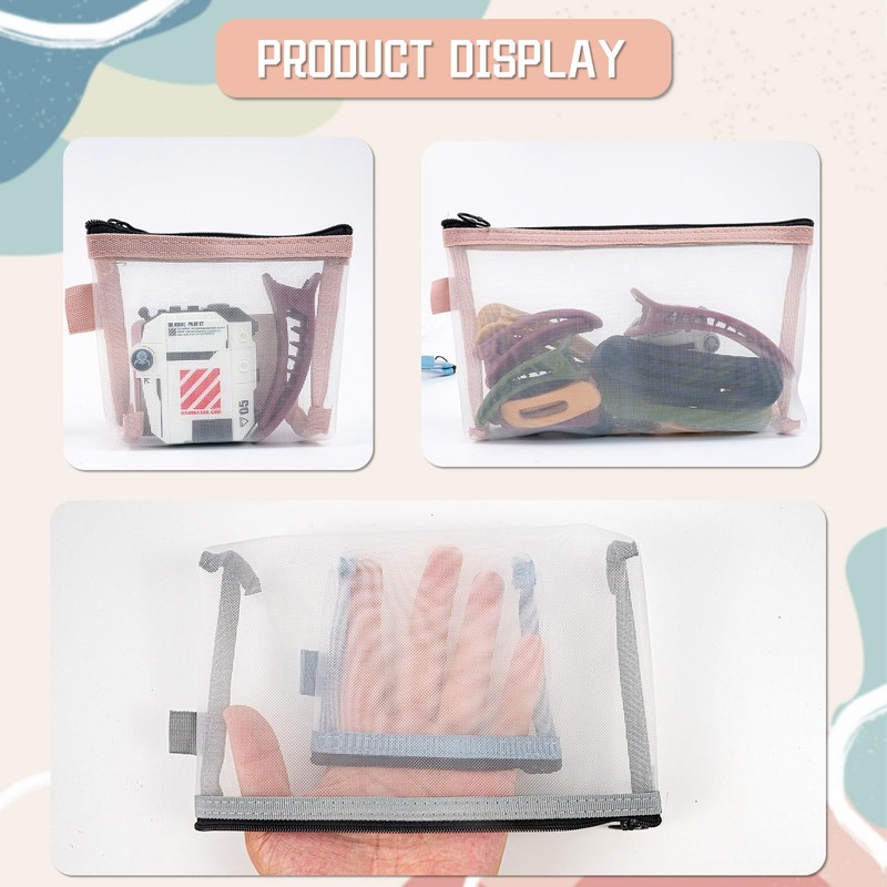 GTILE Small Zipper Pouch, 5 Pcs 4.9 x 8.2 Inches