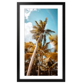 Frametory, 14x24 Picture Frame With Mat for 11x22 Picture - High Definition Glass Wide Molding - Preinstalled Wall Mounting Hardware (Black, 1 Pack)