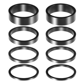 Bruislard Pack of 8 Bicycle Stem Spacers Ahead Spacer 1 1/8 Inch Aluminium Bicycle Handlebar Spacers Bike Headset Spacers for Road Bike 2 mm/3 mm/5 mm/10 mm