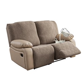YUEANG 100% Waterproof Recliner Loveseat Cover, 2 Pieces Stretch Recliner Sofa Slipcovers Washable Couch Cover Furniture Covers for Pets, Dogs, Kids (Taupe, 2 Seater)
