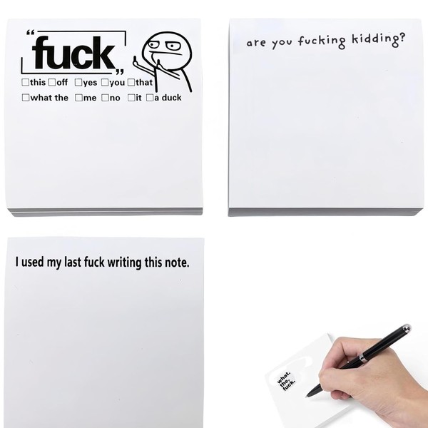 3 Pieces Small Sticky Notes, Notes Novelty Office Supplies, What