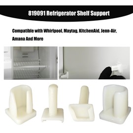 2 Set 819091 Refrigerator Shelf Support studs Kit, Stud-Shelf Fit for Whirlpool, Maytag, Kenmore,KitchenAid, Jenn-Air, Amana and more,freezer Support studs Replace for AP3119967,1024,115911,3242