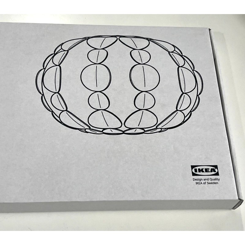 Ikea PEKTOLIT Ceiling Pendant Lamp Shade Decorative, White 18" -