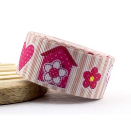 Summer-Ray 25 on (5 x 5 Metres) Grosgrain Ribbon 7/8" (22mm) The Fantasy 5 Assorted Designs Value Pack